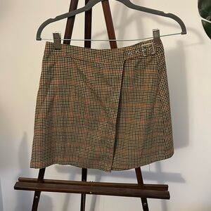 John Galt/ Brandy Melville plaid skirt with belt detail